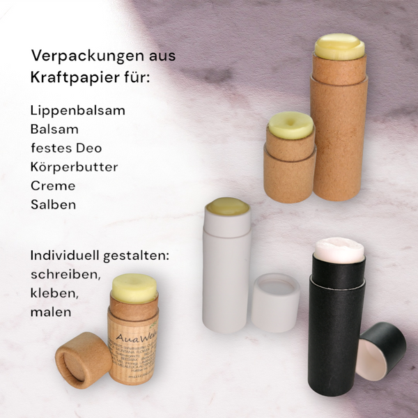 Lippenstifthülsen 5ml aus Kraftpapier