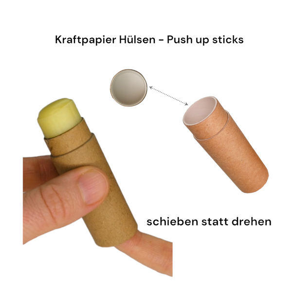 Lippenstifthülsen 5ml aus Kraftpapier